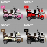 Sepeda Listrik Roda 3 Evolite Family 3.0 dengan Mesin Mid Drive Motor 800W dan Battery Kering 48V 20Ah